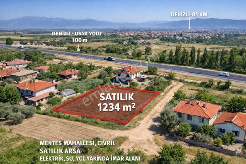 Çivril Menteş Mahallesin'de Satılık Arsa 1234 Metre Kare