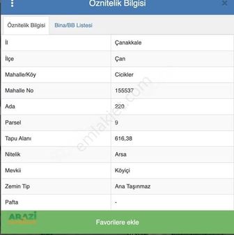 Arazi Danışmanı'ndan Çan Cicikler Köyünde İmarlı Arsa Fırsatı
