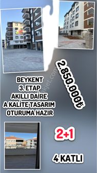 Beykent 3. Etap 2+1 2.850.000₺ 2.kat Akıllı Daire – A Kalite Tasarım – Oturuma Hazır