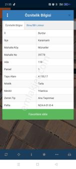 Burdur Karamanlı Mürseller 4200 M2 Yatırımlık Tarla