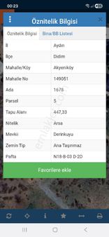 Didim Derinkuyu Fırsat Arsa