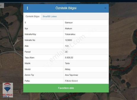 Remax Naciye'den Yukarıaksu Mevkii Yatırımlık Fırsat Arazi