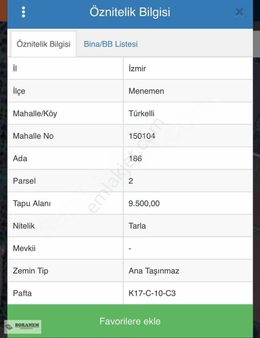 Menemen Türkelli Satılık Tarla Yola Cepheli