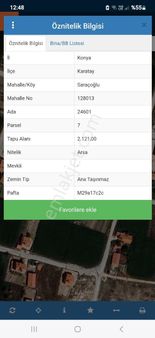Melsa Başodadan Karatay Saraçoğlunda Satılık İmarlı Arsa