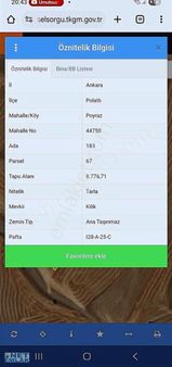 Polatlı Poyraz'da Anayola Paralel Yatırımlık 1060m2 Hisse