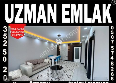 Uzman Emlak'tan Yatırıcımlara Müjde!!! 3.kat Konumunda Full Yapılı Full Eşyalı 3+1daire