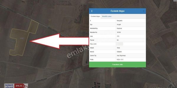 Acıgöl Kozluca 'da 28,623 M2 Satılık Tarla