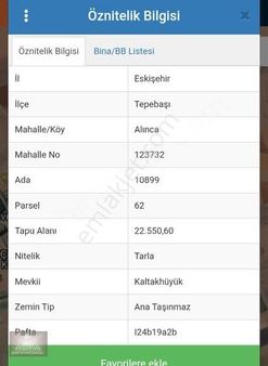 Alınca Mh. 22.5 Dönüm Söğüt & Uludere Yoluna 1km Satılık Tarla