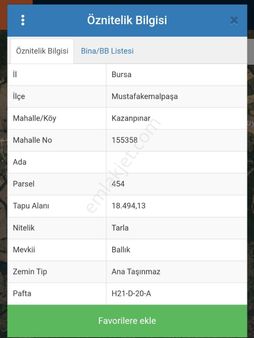 Mustafakemalpaşa Kazanpınar Köyünde 18 Dönüm Tarla Satılık