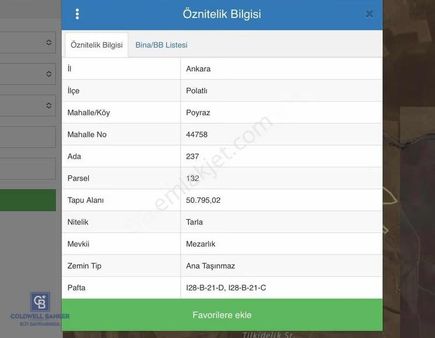 Polatlı Poyraz'da Satılık 1 Dönüm Hisseli Tarla