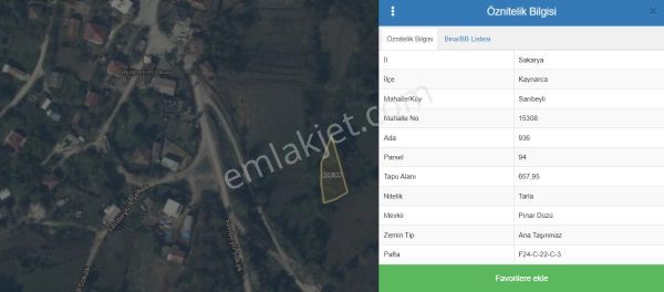 Kaynarca Sarıbeylide 287 M² İmarlı, Toplam 657 M² Satılık Arsa