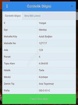 Acil Satılık Azizli Baglar Köyünde Tarla