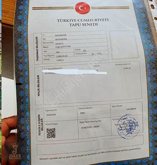 Bandırma Sahil Yenice De Satılık Tarla