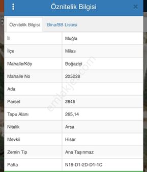 Demirler'den Muğla Milas'ta Denize Yakın 265 M2 Villalık Arsa