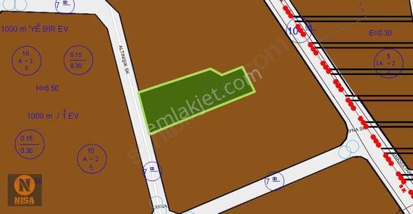 Nisadan Meram Durunday Mahallesinde 1000 M² Konut İmarlı Yatırım