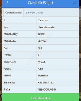 Sürşen Premium Group'dan Kazımkarabekir Tımsal'de Fırsat Arsa !