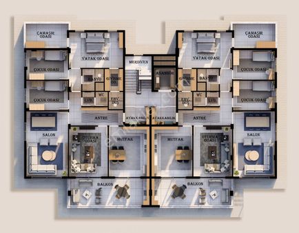 Kale Ticaret & Emlak`tan Yenişehir Mah. Lüx 3+1 4+1 Daireler
