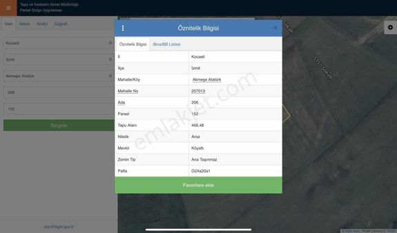 Tarcanlardan Akmeşe'de Tam Hisseli 466 M² İmarlı Arsa