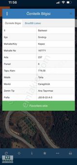 Balıkesir Sındırgı Kepez 778 M2 Tarla