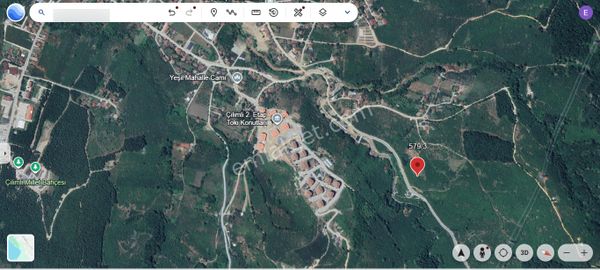 Düzce Çilimli Yeşiltepede Asfalt Yola Cepheli 19.455 M² Satılık Tarla