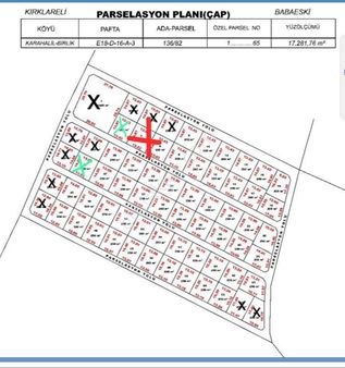 Kırklareli Babaeski Karahalil Beldesi 250 M2
