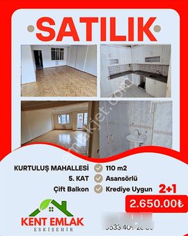 Kent Emlak'tan Kurtuluş Mah. Adliye Yakını 2+1 Satılık Daire
