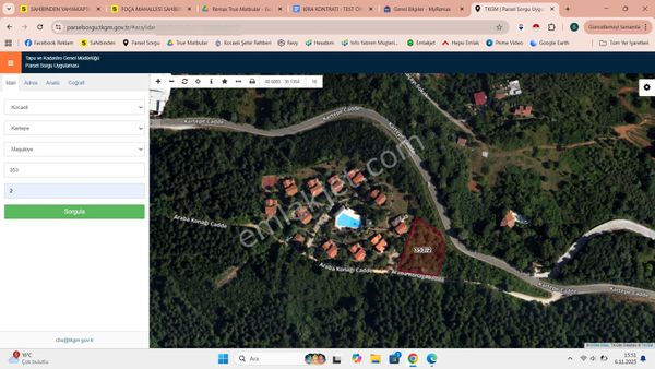 Kartepe Maşukiyede Göl Manzaralı, Dükkan İzni Olan Arsa!