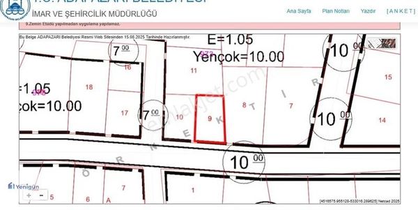 Yenigün Emlak Tan İstiklal Mahallesi Dsi Mevkii Satılık Arsa