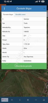 Tuzla Tepeören Ruhsatlı İmarlı Satılık Arsa