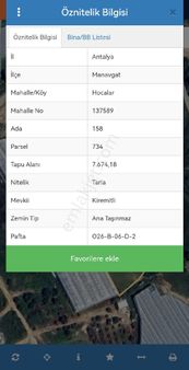 Antalya Manavgat Hocalar Fırsatı Kaçırma Acil Satılık Zeytin Bahçesi+tarla