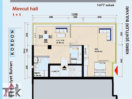 Alsancak Kıbrıs Şehitlerinde Deniz Manzaralı Satılık 1+1 Daire