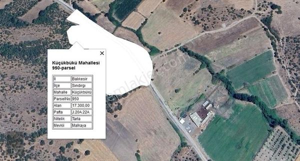 Hly Gayrimenkulden Sındırgı Küçükbükü Mah Satılık 17300m2 Tarla