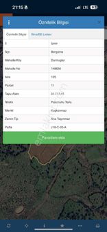 İzmir Bergamada 31 Dönüm Her İşe Uygun Palamutlu Tarla
