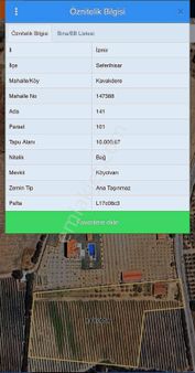 Seferihisar Yatırımlık 10 Dönüm Bağ,asfalt Yol Cepheli