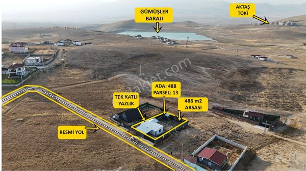 E.gökal Aktaş Yazlık 486 M2 Arsa ! Yola Cephe ! Full Yapılı !