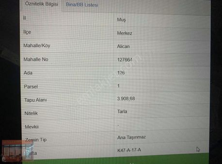 Muş Merkez Alican Da Satılık Sulu Tarlalar Dönümü 260.000tl