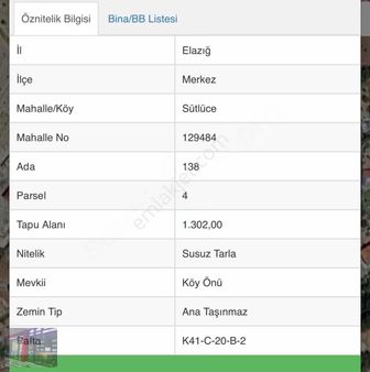 Emre Gm/den Sütlüce'de Baskil Yoluna Sıfır Bahçe Yeri