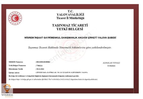 Yalova Çiftlikköy Çiftlik Mahallesinde Satılık 3+1 Daire