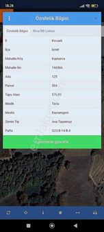 Tarcanlardan İzmit Kaynarca Manzaralı Yatırımlık 576 M² Tarla