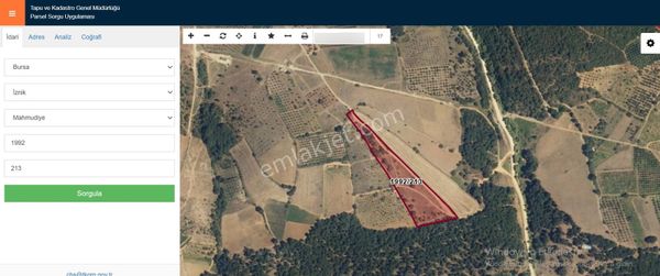 İznik Mahmudiye Göl Manzaralı 8921 M2 Tarla