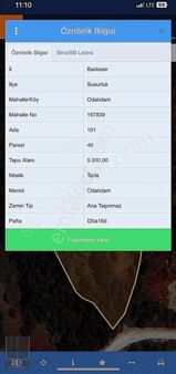 Hly Gayrimenkul'den Odalıdam Mah.de 5.850 M2 Satılık Tarla