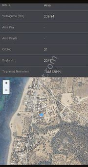 Çanakkale Ezine'de Denize 5 Dk. 239 M2 Arsa