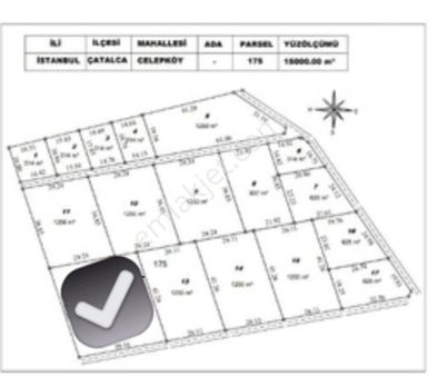 Çatalca Celepköy De 1875 M2 Satılık Tarla
