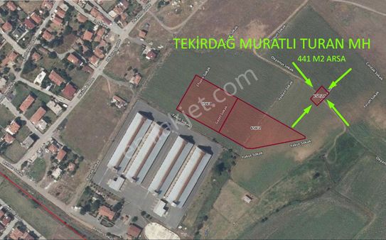 Muratlı Turan Mh De Satılık 441 M2 Arsa