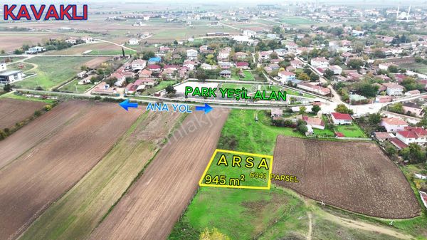 Kırklareli'nin Göz Bebeği Kavaklı'da İmara Hazır 945 M² Arsa