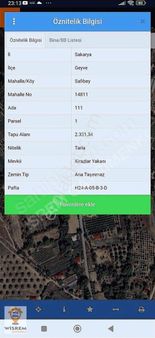 Sakarya-geyve-safibey De Asfalt Yol Kenarı İmara Yakın Tarla