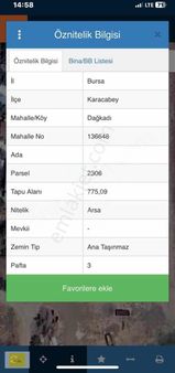 Karacabey Dağkadı Köyünde Satılık 775 M2 Arsa