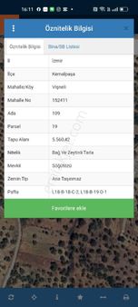 İzmir Kemal Paşa Vişneli'de Satılık İçinde 1+1 Ev Olan Bağ Ve Zeytinli Tarla