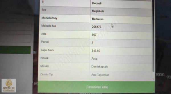 Kocaeli Başiskele Barbarosta İmarlı Arsa!!!! Acil Satılık!!!