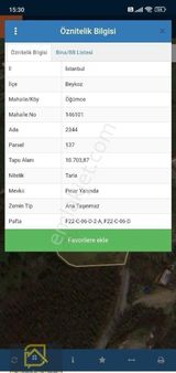 Beykoz Öğümcede Satılık Tarla Hissesi